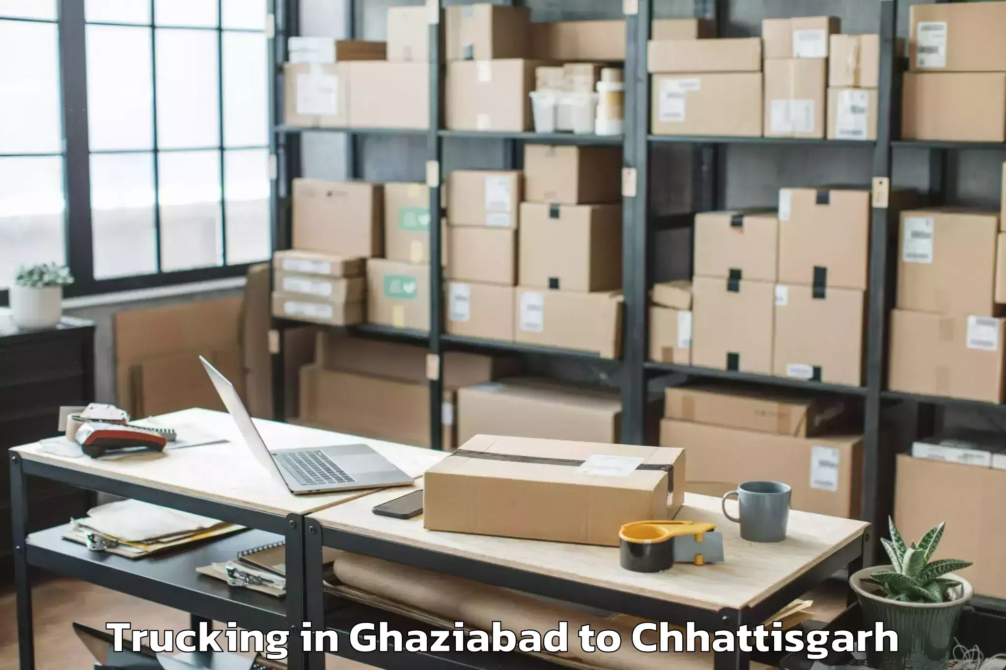 Book Ghaziabad to Kharsia Trucking